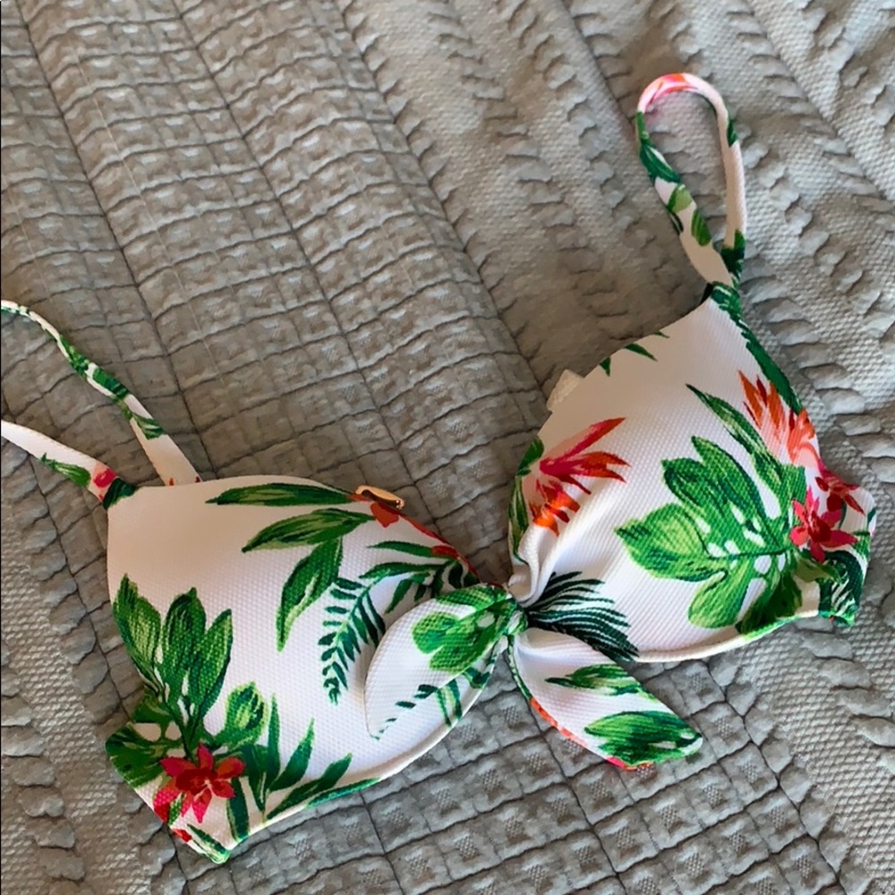 Tropical push up bikini top